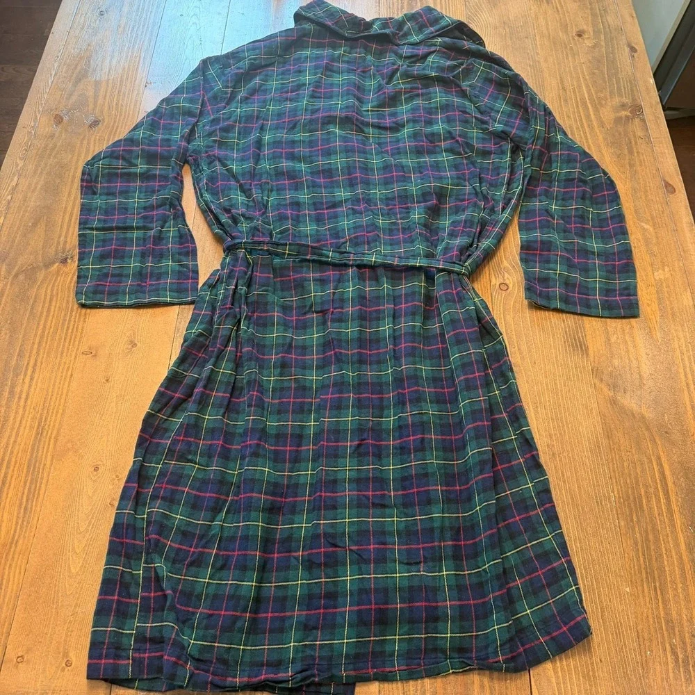 Polo Ralph Lauren Robe Mens‎ S/M Plaid 100% Cotton Lightweight Flannel